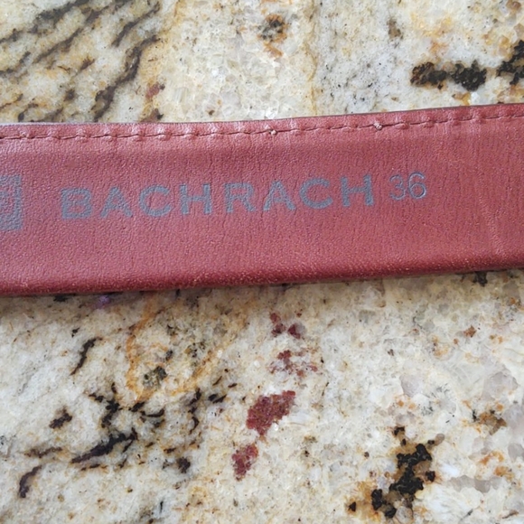 BACHRACH brown leather belt - Picture 2 of 9
